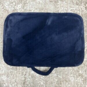 UGG Coco Bamboo Lap Desk Navy Blue Velvet Pillow 12" x 18" Storage Portable